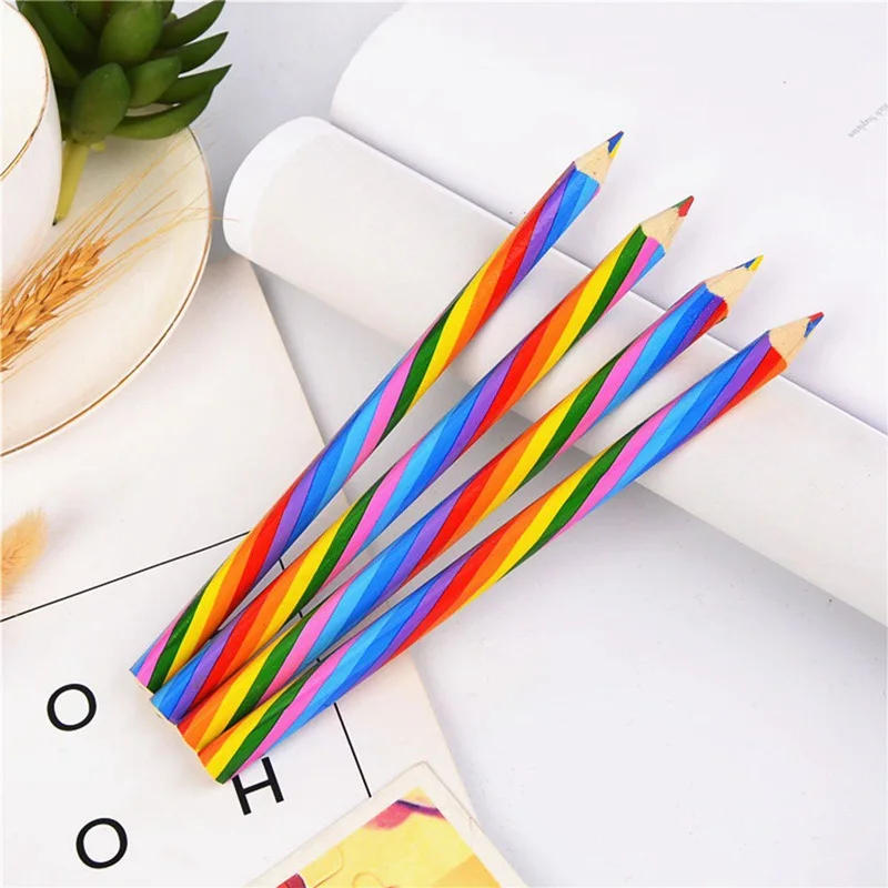 4 in 1 Lead Colored Rainbow Pencils Draw Art Colour Pencils for Kids Artists School Students