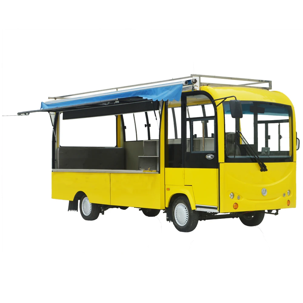 coffee ice cream beverage BBQ fast street food cart trailer electric car vending machine