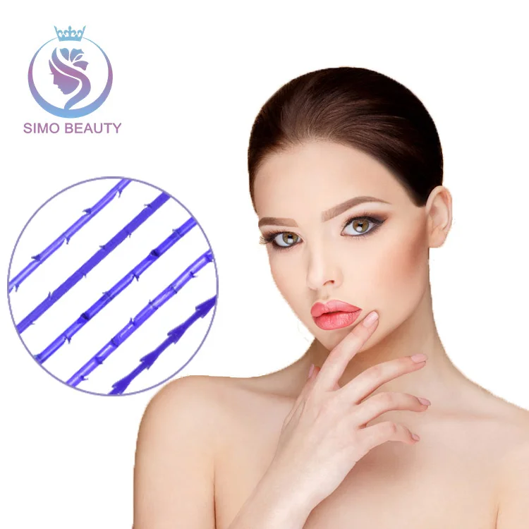 CE Pdo резьба Лифт Корея 3d Ког колючая нить подтяжка лица с тупым канюлой