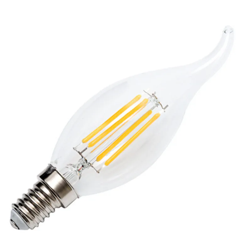 CX-Lighting Новый дизайн домашнее освещение AC прозрачная стеклянная крышка 85-265V C35 4W 2700K диммируемая Светодиодная лампа
