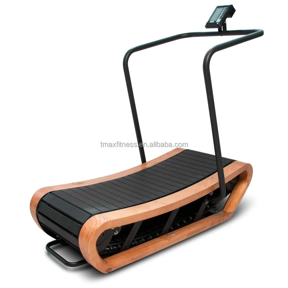 GYM wooden New Design Mechanical Life Exercise Fitness China factory curve treadmill home use run walk woodway curve treadmill