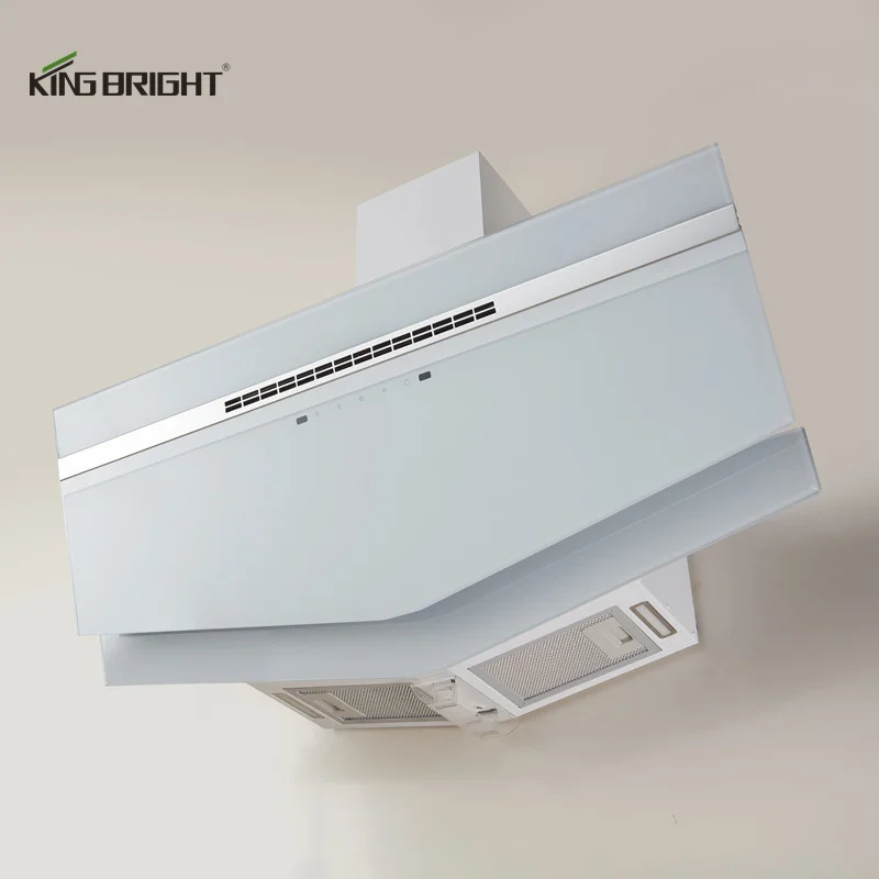 90cm Shield Shape Electric Kitchen Extractor Hood Wall-Mounted Chimney Range Hood for Household Use