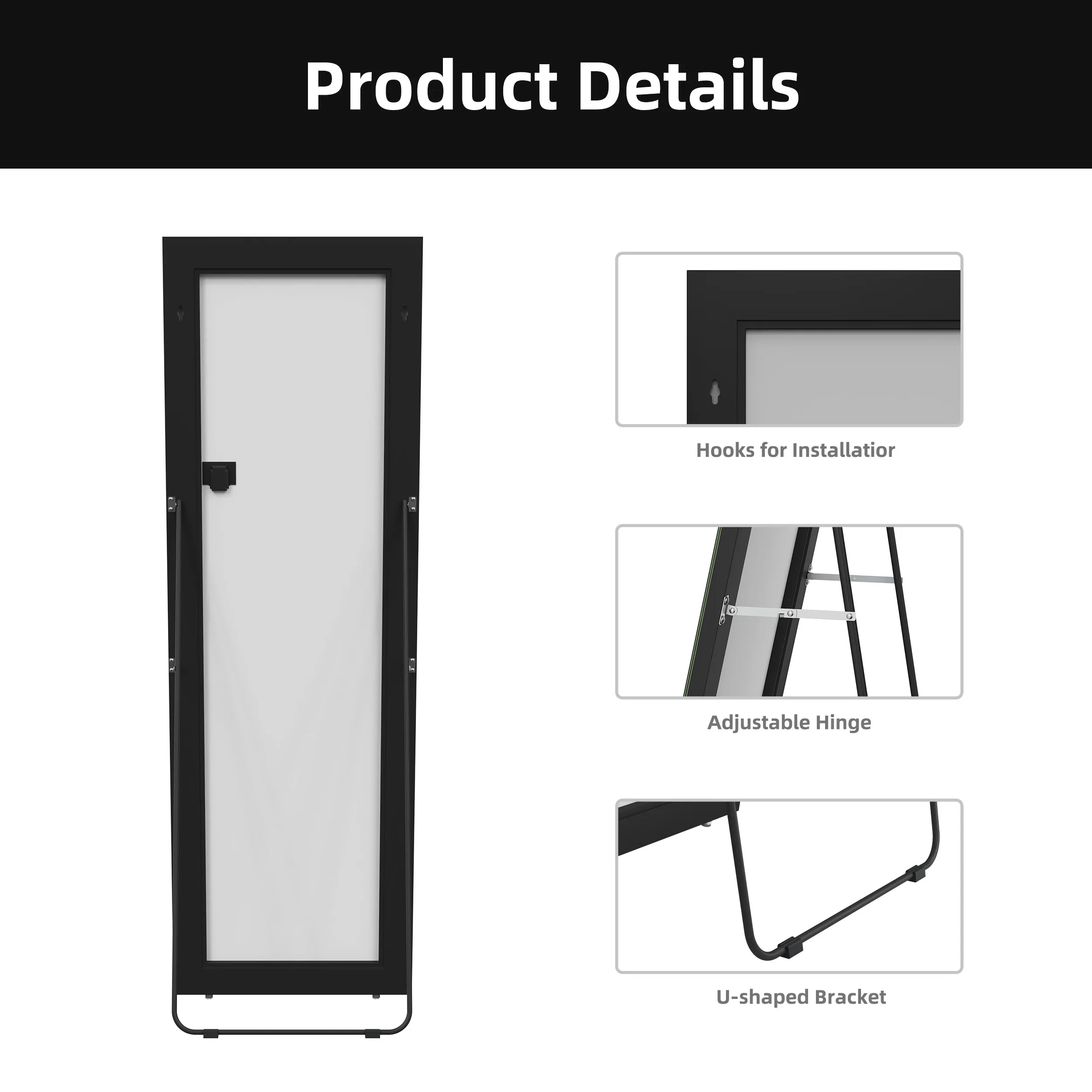 Smart Touch Screen Large Size Standing Wall Mirrors Body Decorative Dressing With Lights Full Length Led Floor Mirror