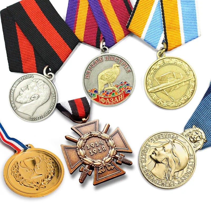 Folk Art Sports Race Award Medals Gold Blank Metal Plated Custom Made 3d Europe Marathon Medal Medals and Trophies