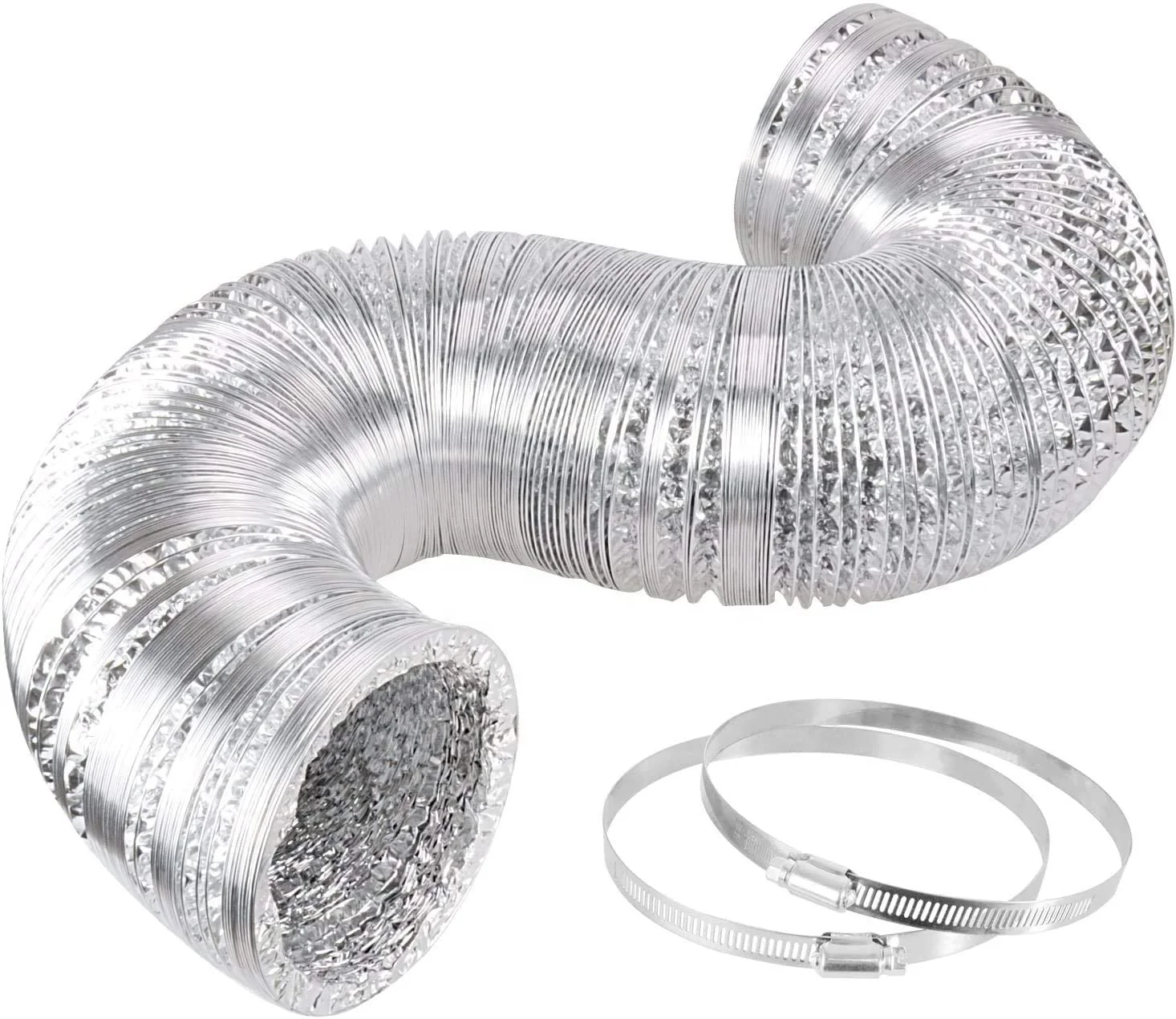 hvac system industrial ventilation 8 inch aluminum flexible air ducting