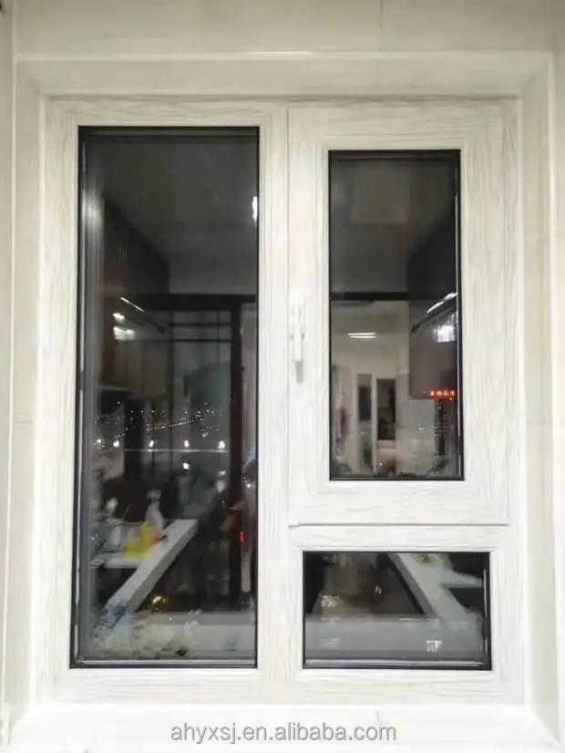 Bathroom Vertical Ventilation White Pvc Casement Window