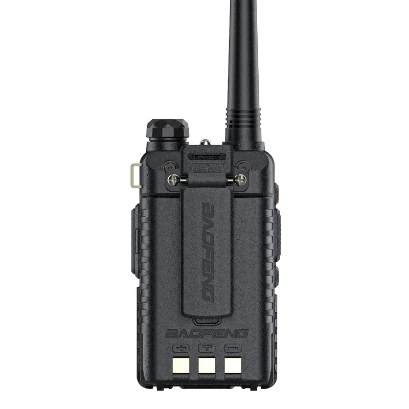 Long Range Walkie Talkie Black 7.4V 5W Handheld Radio 1800mah VHF 400/520MHz UHF 136/174MHz FM 65/108MHz for Walkie Talkie
