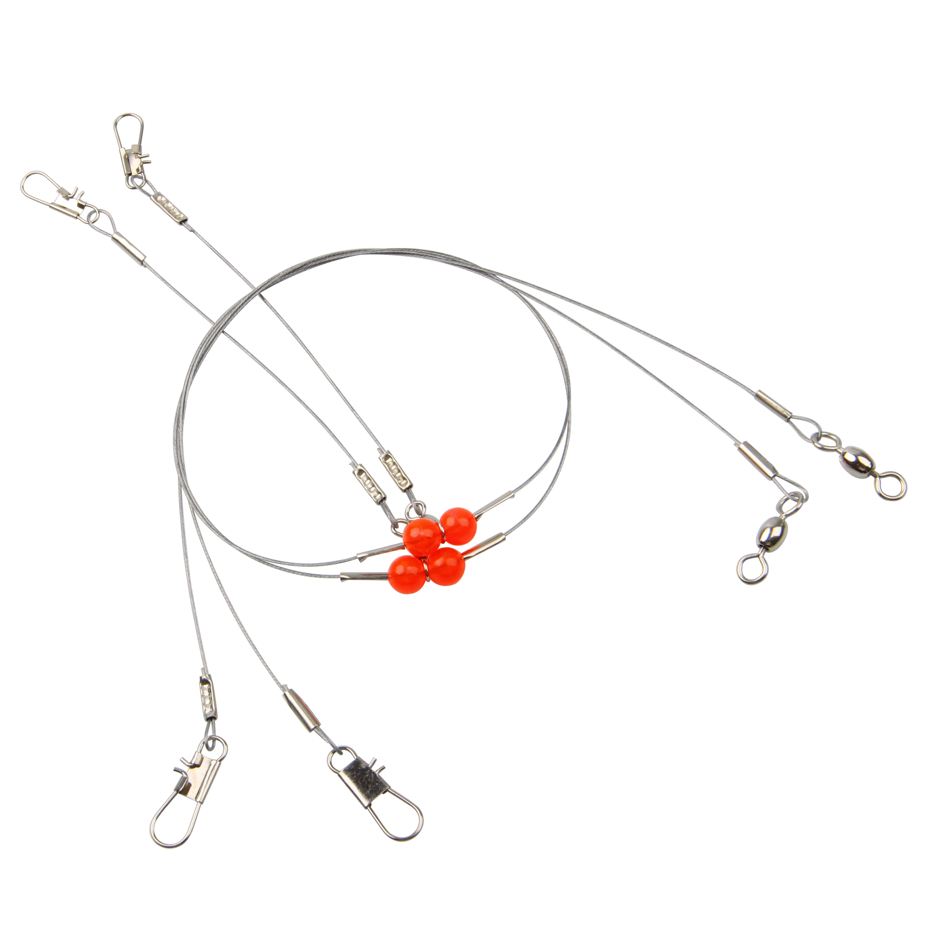 12Pcs/bag 56cm Stainless Steel Fishing Line Wire Rigs Leader Trace Lure Steel Wire Leader With Swivel Snap Fishing Tackle