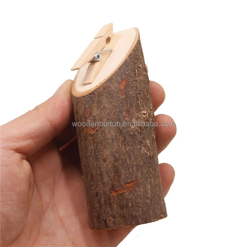 Vintage Wooden Table Numbers with Tree Bark Natural Wood Tree Trunk with Clip for Number Card Holder Wedding Restaurant Decor