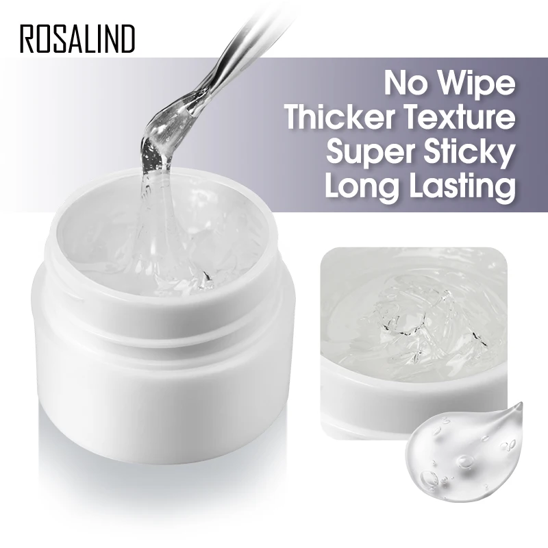 Rosalind non toxic vegan jelly solid acrylic uv gel varnish strong nails art drill rhinestone jewelry gem bond gel glue adhesive