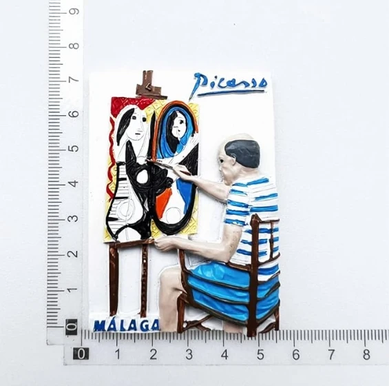 Resin 3D famous painter Picasso Malaga Spanish refrigerator magnet tourist souvenir