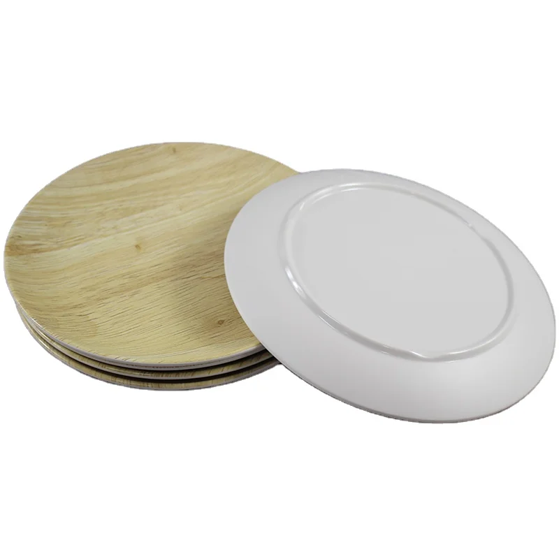 Melamine Dinner Set Wholesale High Quality Melamine tableware wood like Western Customized melamine cookware