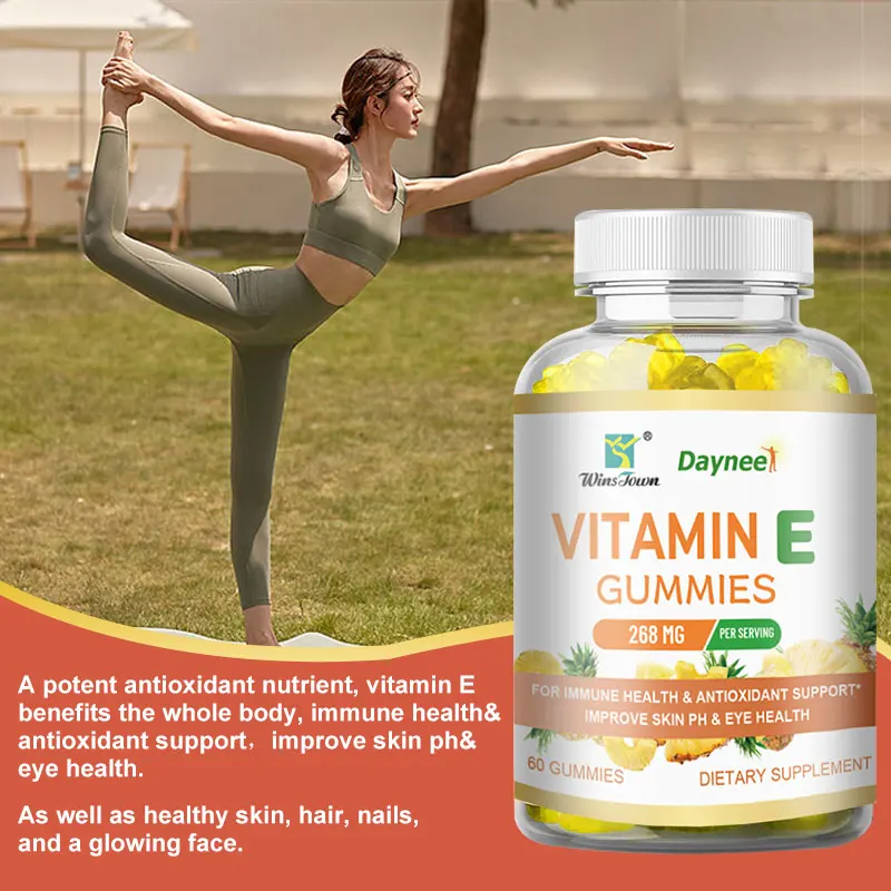 Winstown daynee vitamin E gummies Мультивитаминные мягкие конфеты на заказ отбеливающие свечение для кожи витамин C d3 k2 мармелаи