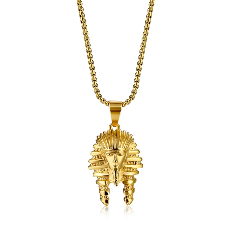 Hot selling gold jesus piece Egyptian Pharaoh pendant
