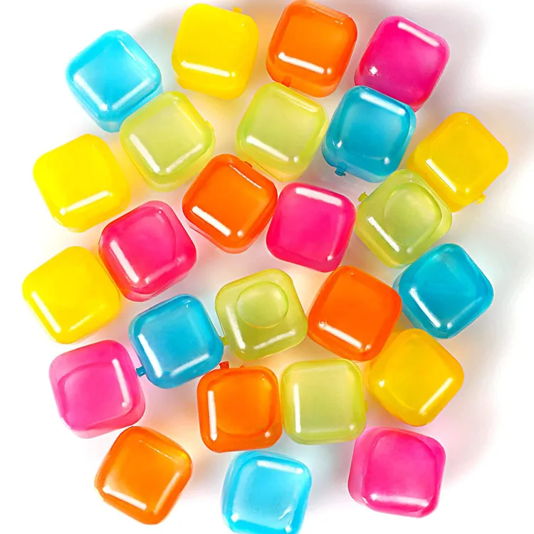 24 Pack Reusable Ice Cubes Plastic Whiskey Stones Rocks for Party