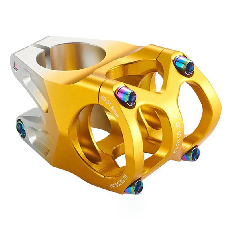 KRSEC MTB Bike 0 Degree Stem DH AM Enduro Stem Length Mountain Bicycle Stem 28.6 steerer CNC For 40mm/31.8mm Handlebar