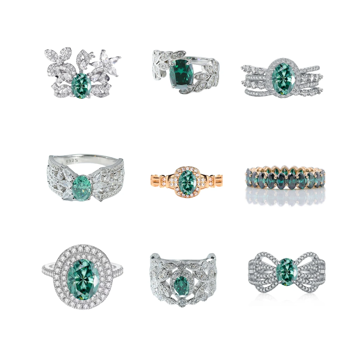 Lab Grown Moissanite Diamond Mass Custom Niche Design S925 Silver Moissanite Ring