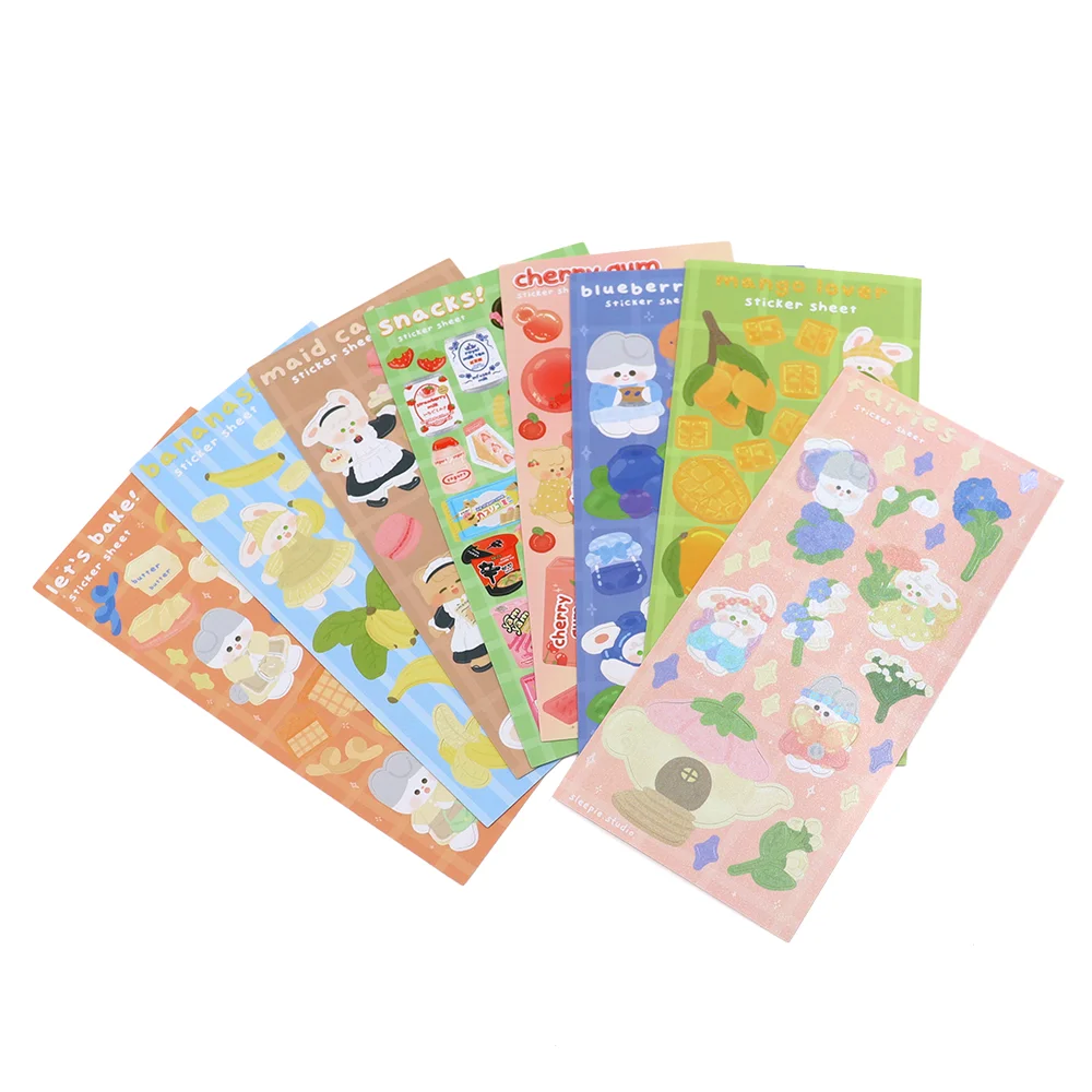 Self Adhesive Paper glitter Labels Printing Custom Kiss Cut Sticker Sheet