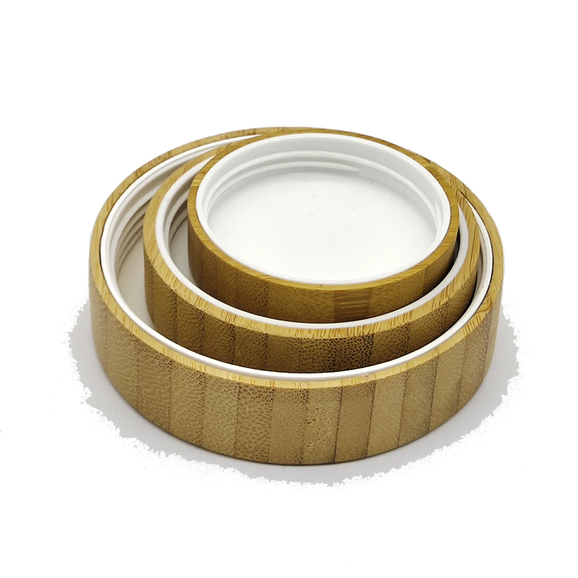 cosmetic packaging 70mm jars bamboo lid for cream jar bamboo wooden screw cap