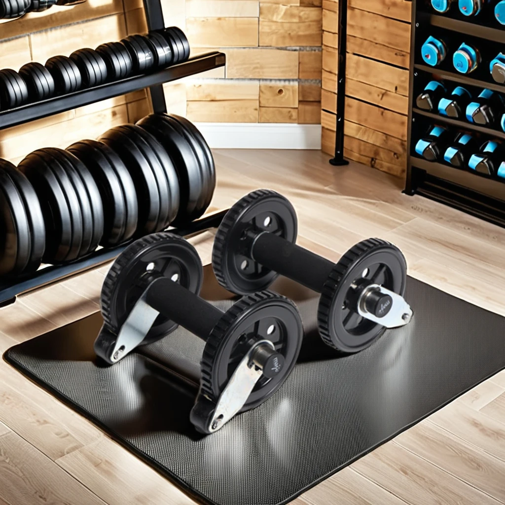 Customized PP/PVC Abdominal Wheel with Brakes for Home Gym Good Price Fitness Equipment for Body Building Exercise