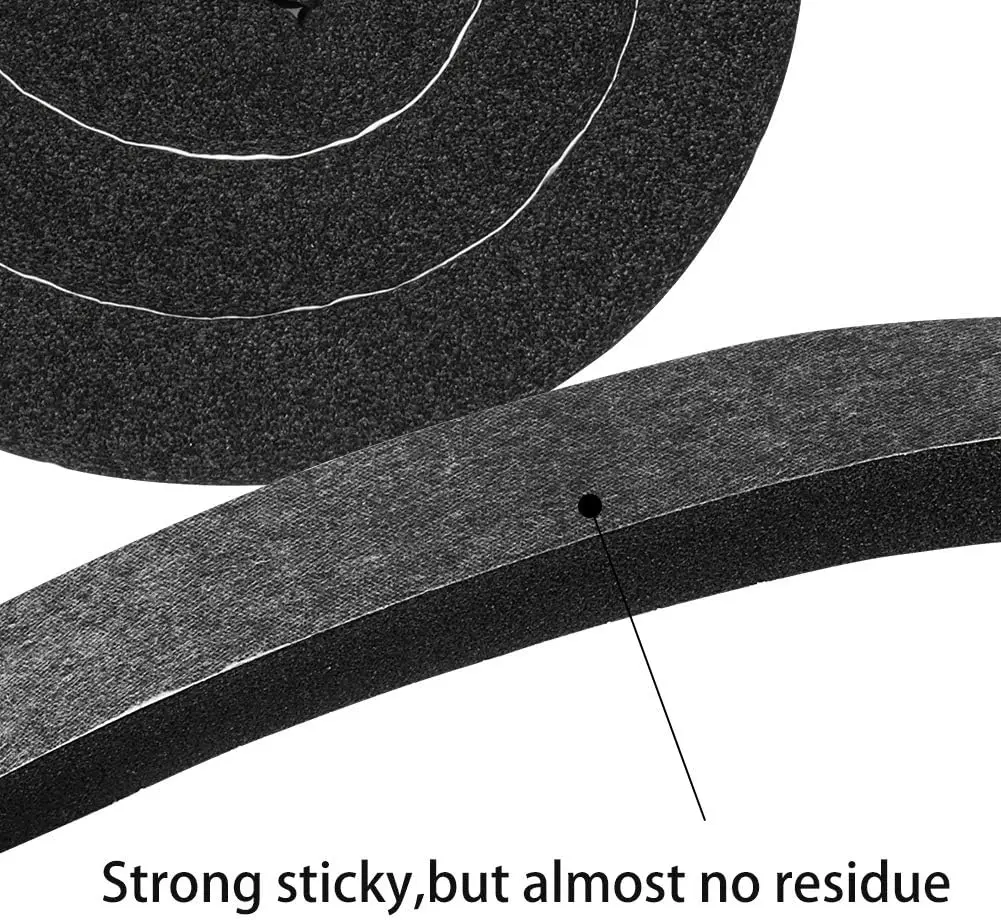 1/2 Inch Wide X 1/2 Inch Thick Windows Sealing Tape for Door Window Door Seal Weatherproof Anti-Collision Sound Insulation