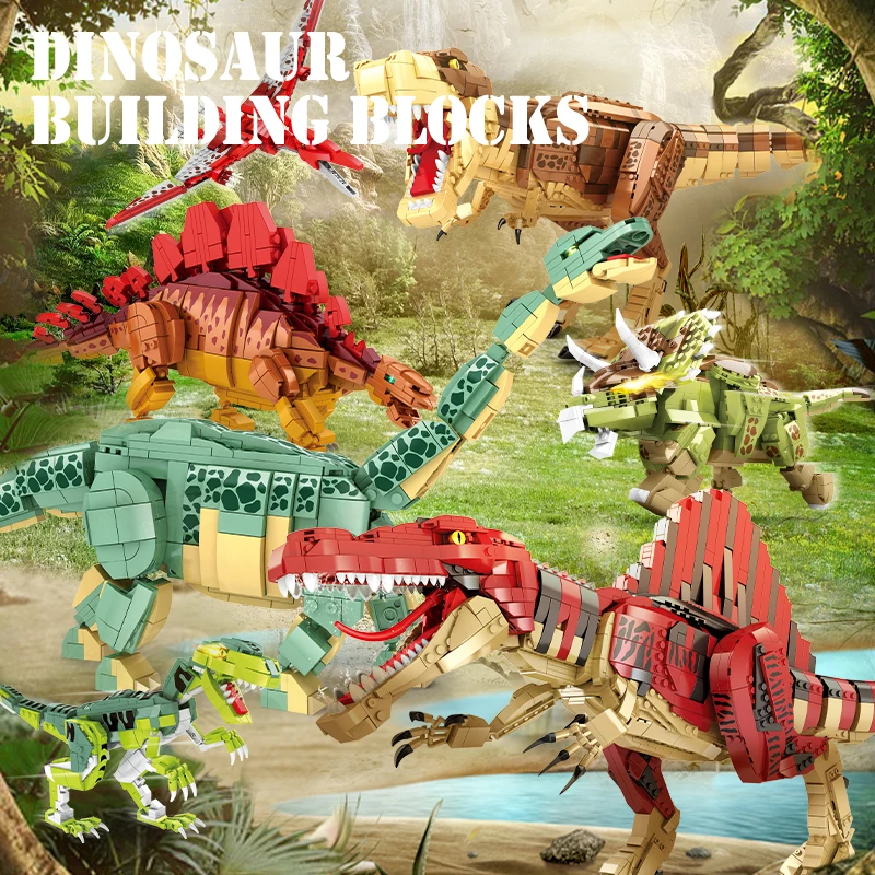 Jurassic World dinosaur model Brontosaurus building block toys set compatible Small Bricks Thunder Dragon Model building block