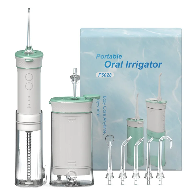 4 in 1 Cordless Portable Slide Electric Dental Water Jet Floss Aqua Pick Flosser Teeth Cleaning Oral Irrigator Dental Floss