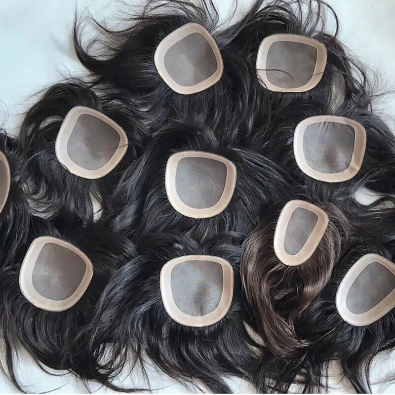 Clj Alibaba Online Shopping Toppers De Cheveux 100% Real Virgin Brazilian Naturel 4X4 5X5 Bone Straight Hair Toppers For Women