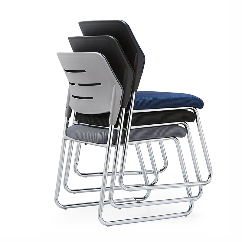 Cheap Wholesale Metal Frame Fabric Armless meeting room Conference Fixed leg low back training office chair