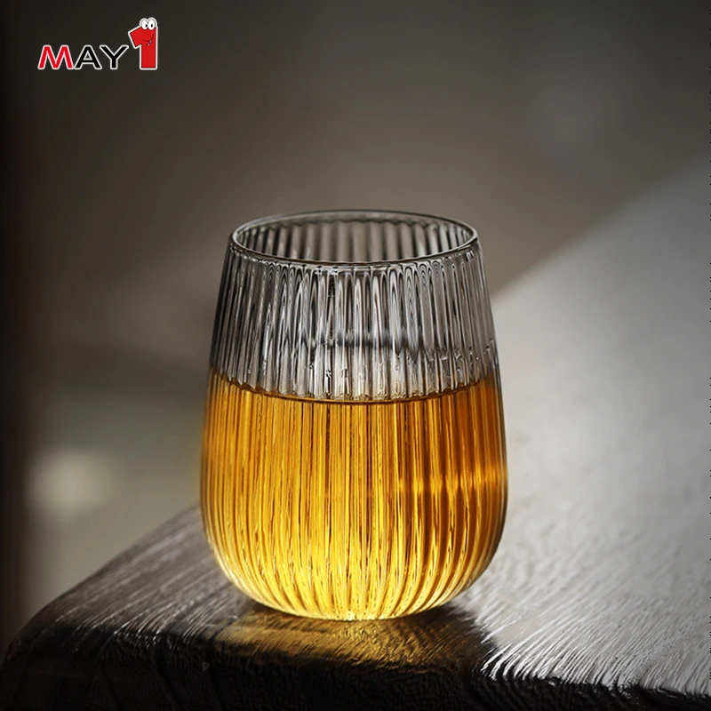 Factory supply custom Heat resistant high borosilicate glass coffee cup