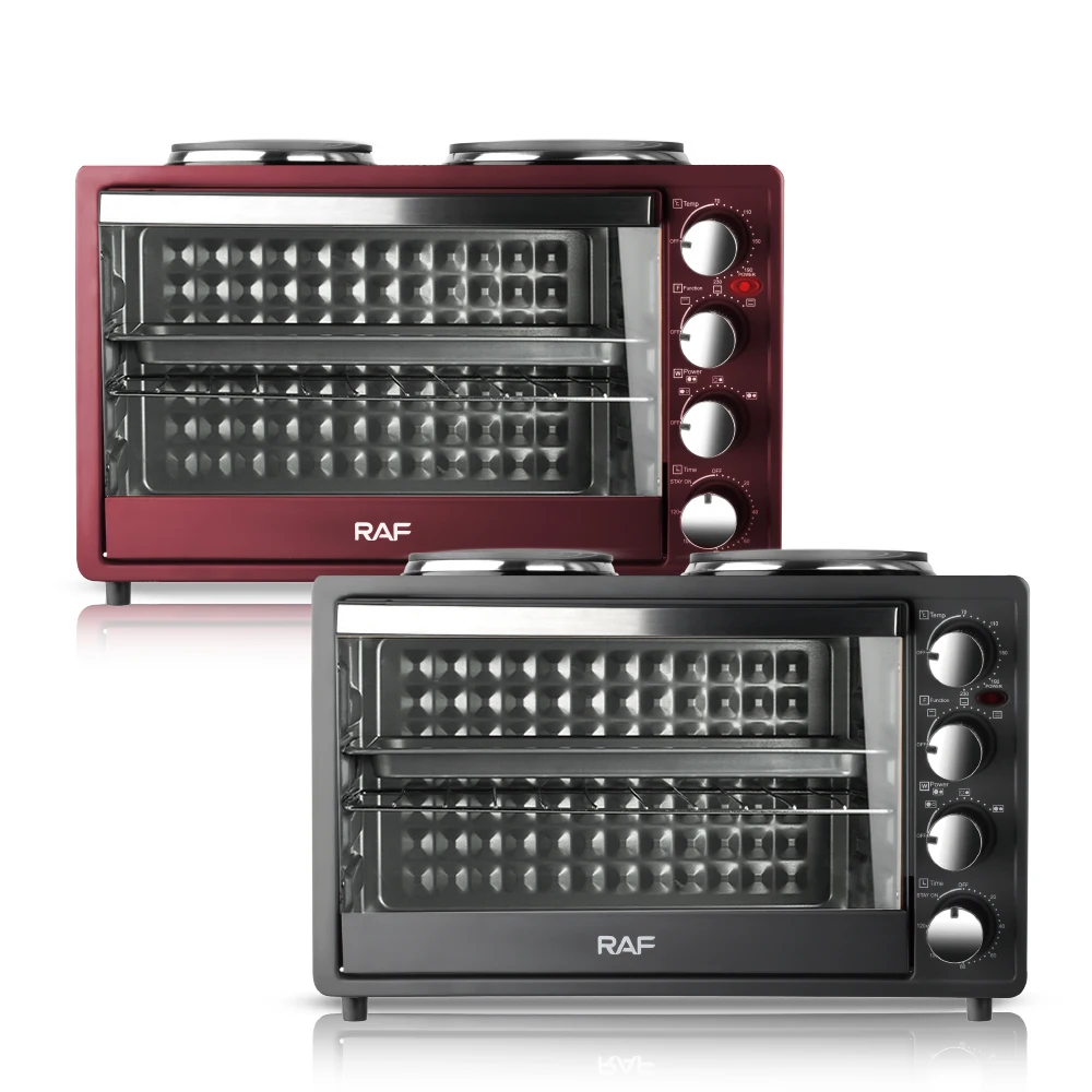 Multifunction Electric 2 in 1 30L Large Toaster Oven Bakery Countertop Ovens With Hot Plate