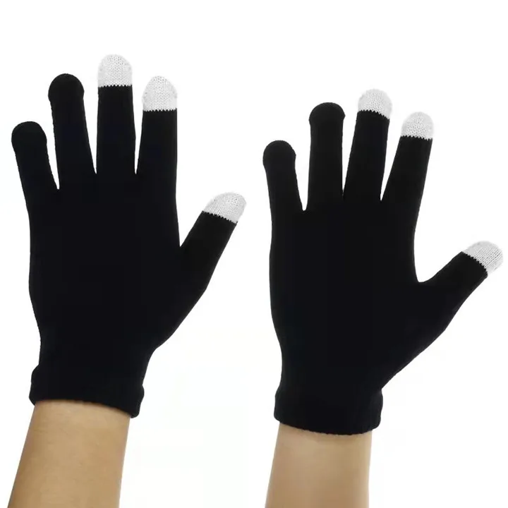 USB electric heating warm gloves black ski winter safety heating gloves knitted