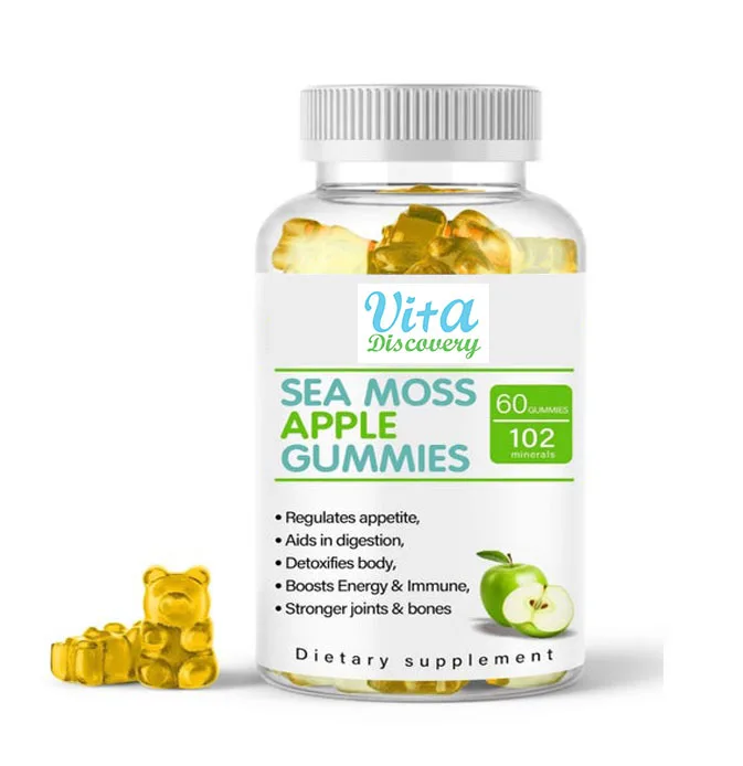 Health Supplement Irish Sea Moss Gummies Organic with Vitamin Boost Immunity Jamaica sea moss skin care