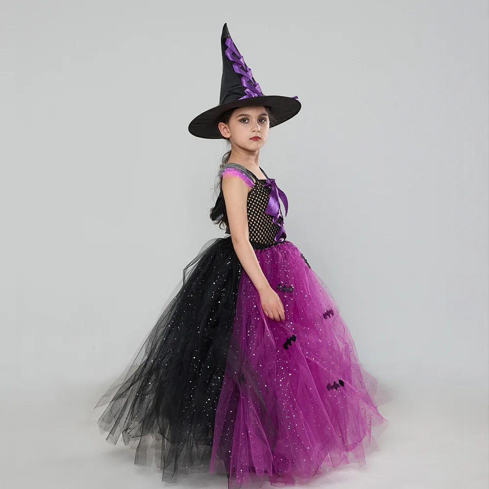 Various Kinds Of Halloween Movie Costumes Unisex Solid Color Velvet Witch children Hooded Cloak Cape Witch Cosplay