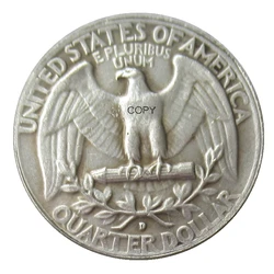 Reproduction Washington Quarters Dollar 1932 P/D/S Silver Plated Decorative Commemorative  Coins