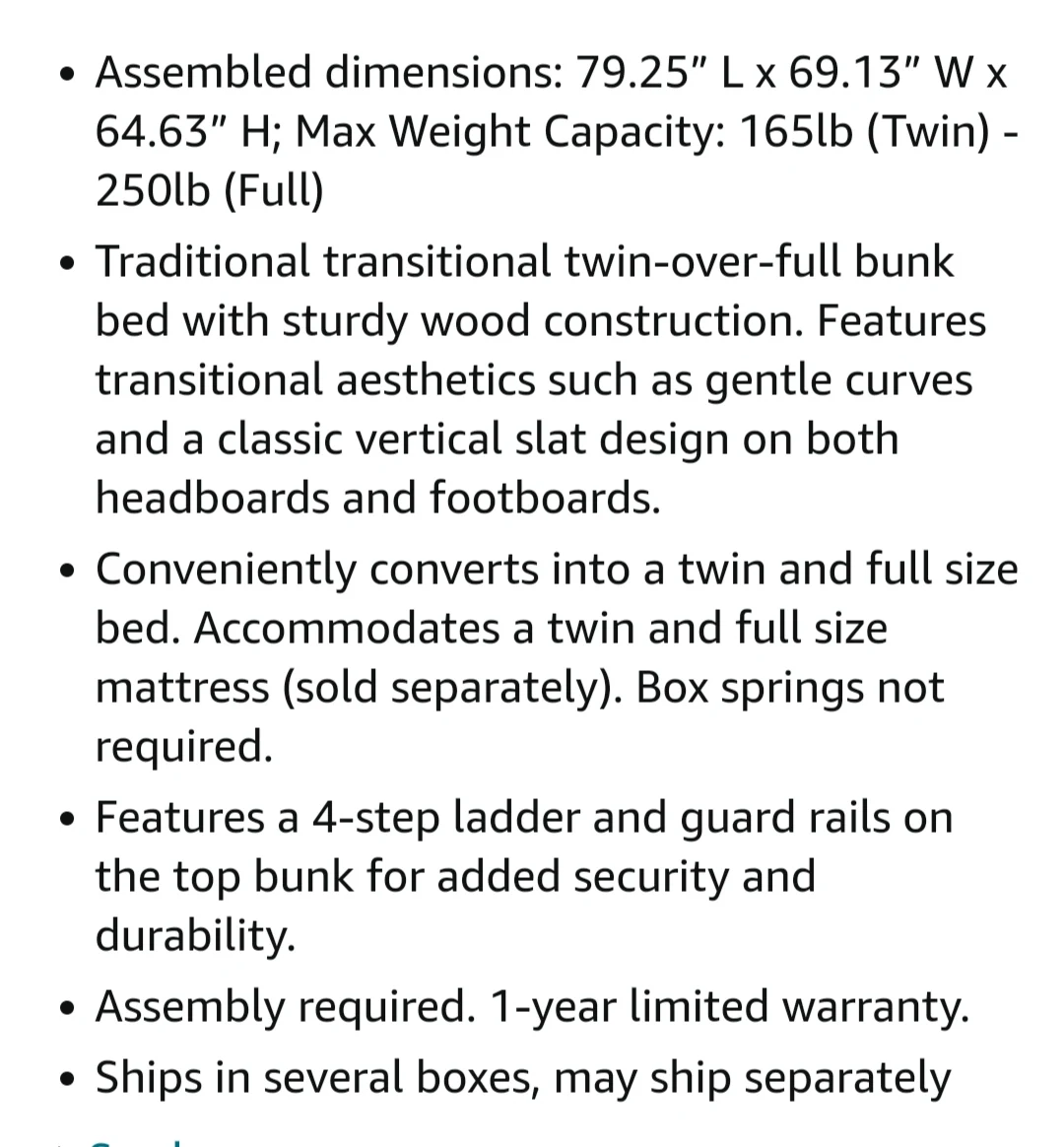 Living room Solid Wood Bunk Beds Twin Over Full with Ladder and Guard Rail, White