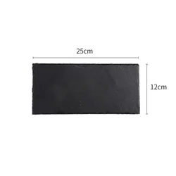 Wholesale Natural Healthy Materials Black Rectangle Slate Plate Steak Sushi Slate Dinner Plate Placemats Set