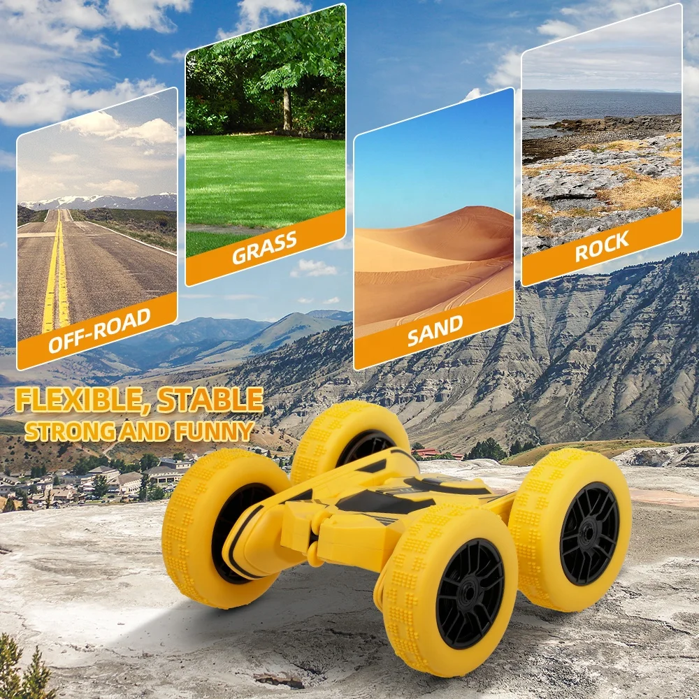 Hot Selling RC Stunt Car Double Side 360 Degree Rotation Radio Remote Control Storm Rolling Car Toy Wholesale Carro De Controle
