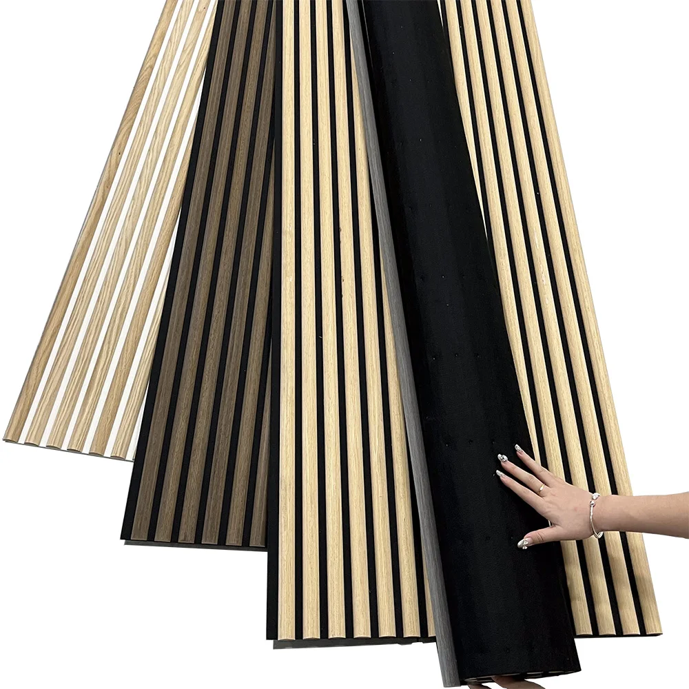 Wholesale Price Bendable Wood Acoustic Panel Best Fireproof Decorative Panels Flexible Polyester Fiber Wall Panels Boards