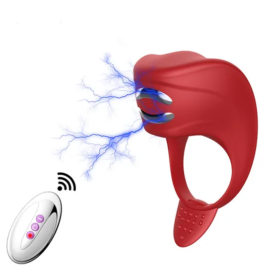 Wireless Remote Control 7 Speeds Frequencies Vibrating Cock Ring Dildo Ring for Man Delay Ejaculation