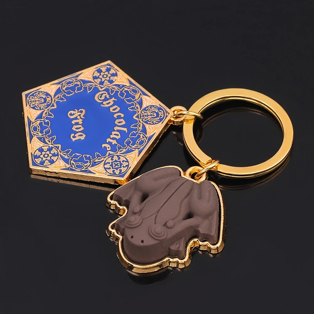 Золотая металлическая подвеска в виде шоколадной лягушки, школьный брелок Хогвартс, волшебник, Волшебный мир, металлический брелок в форме Жабы