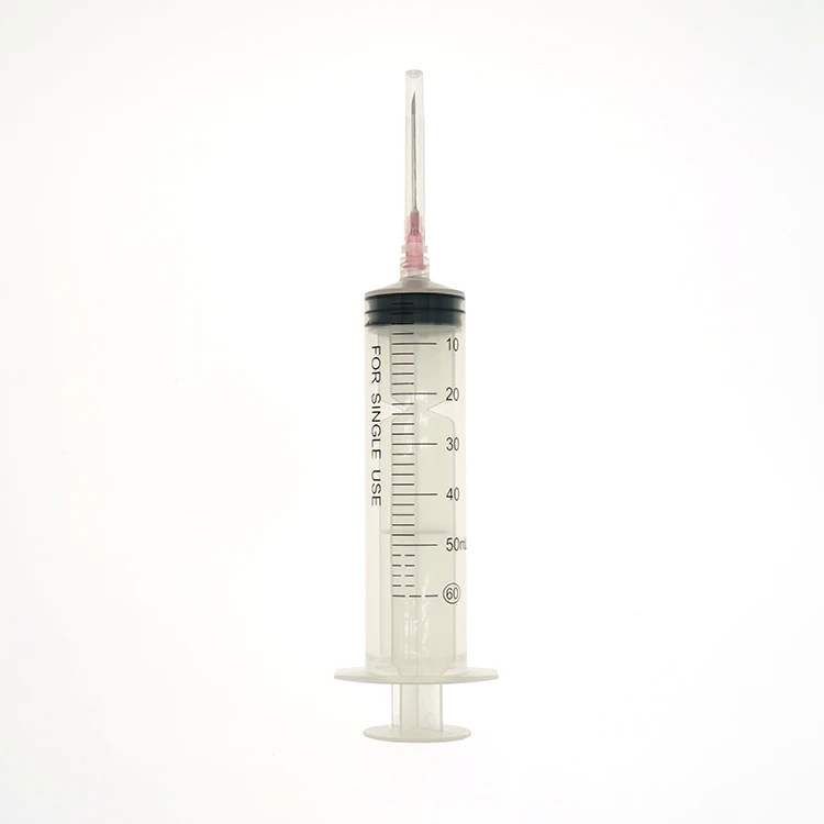 Manufacturer Custom Disposable Syringe With Needle Medical Plastic Conventional Syringes 60ml