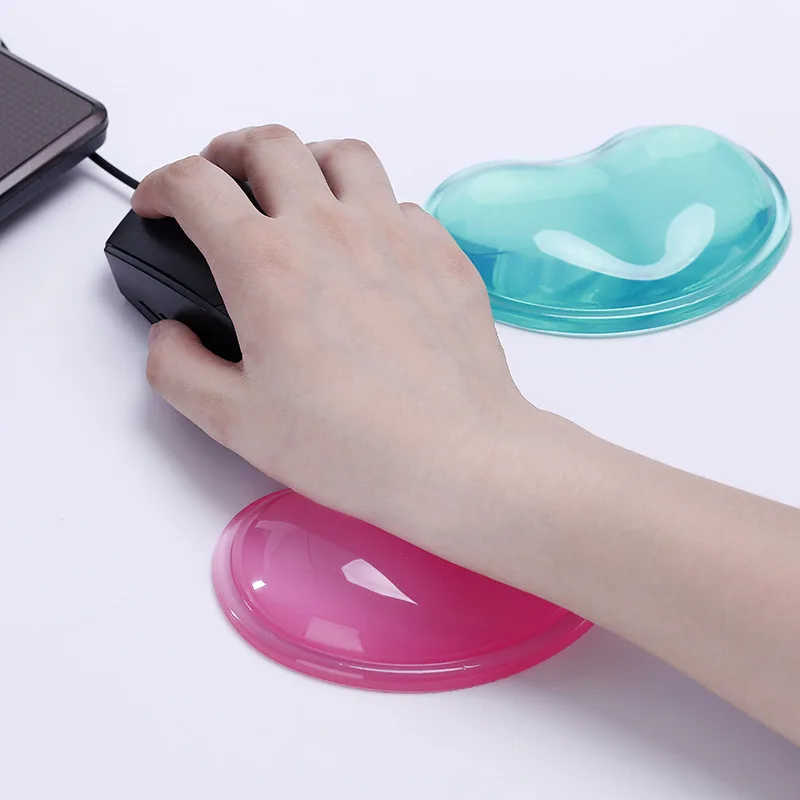 HOT Selling Soft Heart-Shaped Silicone Ergonomic Wrist Rest Mouse Pad