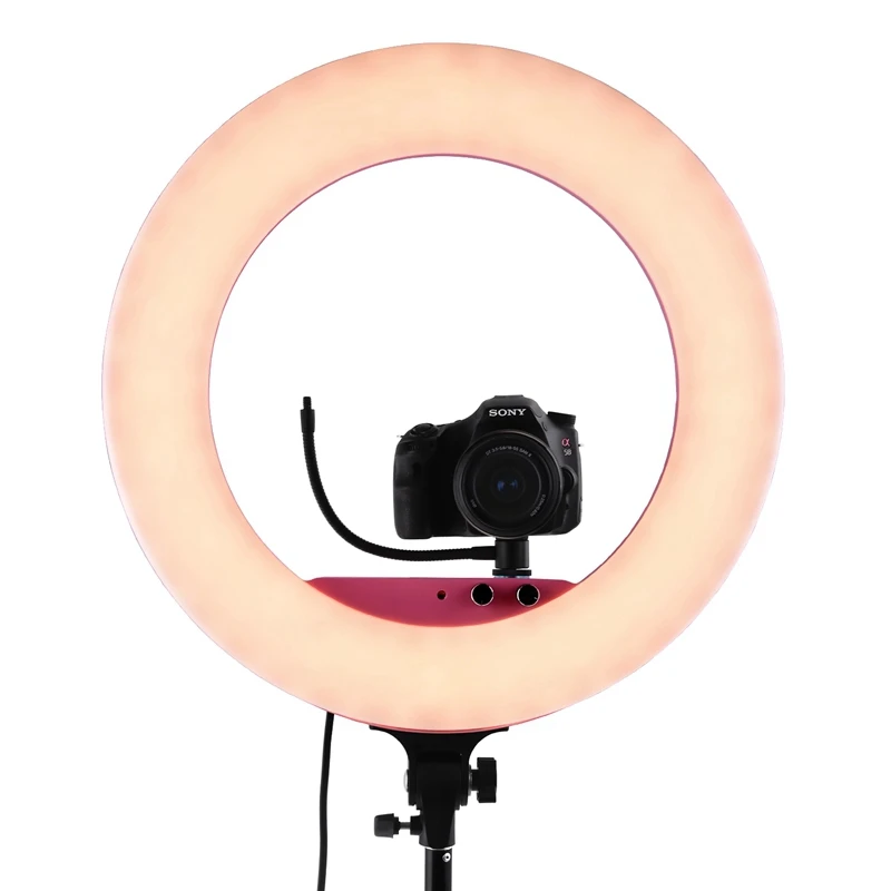 
Philippines Free Shipping FOSOTO LF-R480 18 inch led makeup mirror tiktok studio camera dimmable ring light for tripod stand 