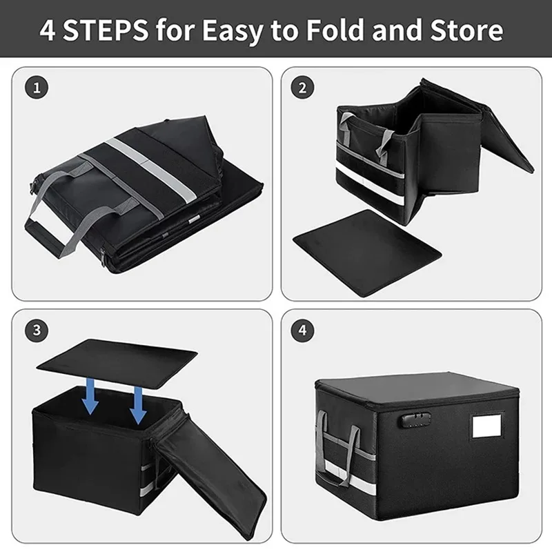 Wholesale Durable Portable Fire And Water-resistant Safe Briefcase File Storage Bags Important Document Bags