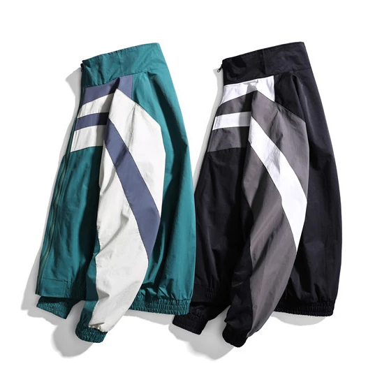 Куртка мужская бейсбольная в стиле пэчворк, ветровка в стиле хип-хоп, винтажная Свободная верхняя одежда, большие размеры, осень 2022