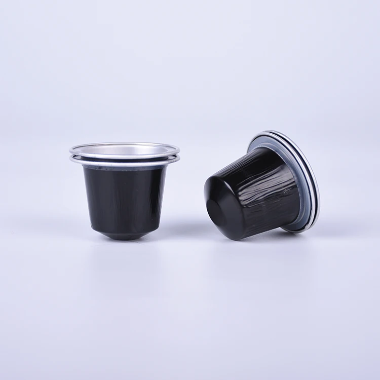 Wholesale Colorful Empty Aluminum Foil Capsule Nespresso Coffee Capsules With Sticker Lid Producer