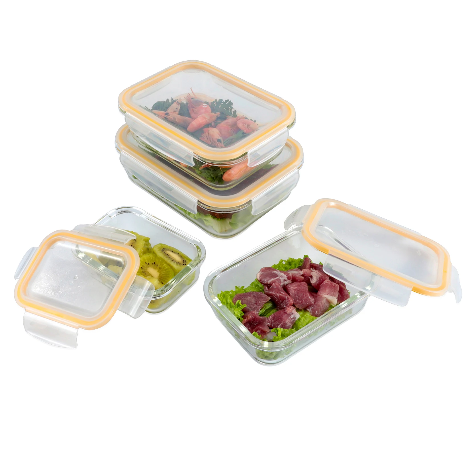 Экологически чистые наборы посуды без бисфенола А контейнеры для хранения пищевых продуктов стеклянные