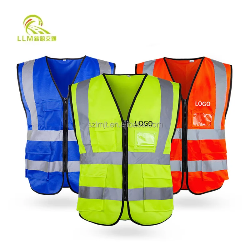 Wholesale High Visibility Reflective Safety Clothes Reflective Safety Jacket  Traffic Road Work Custom Safety Vest