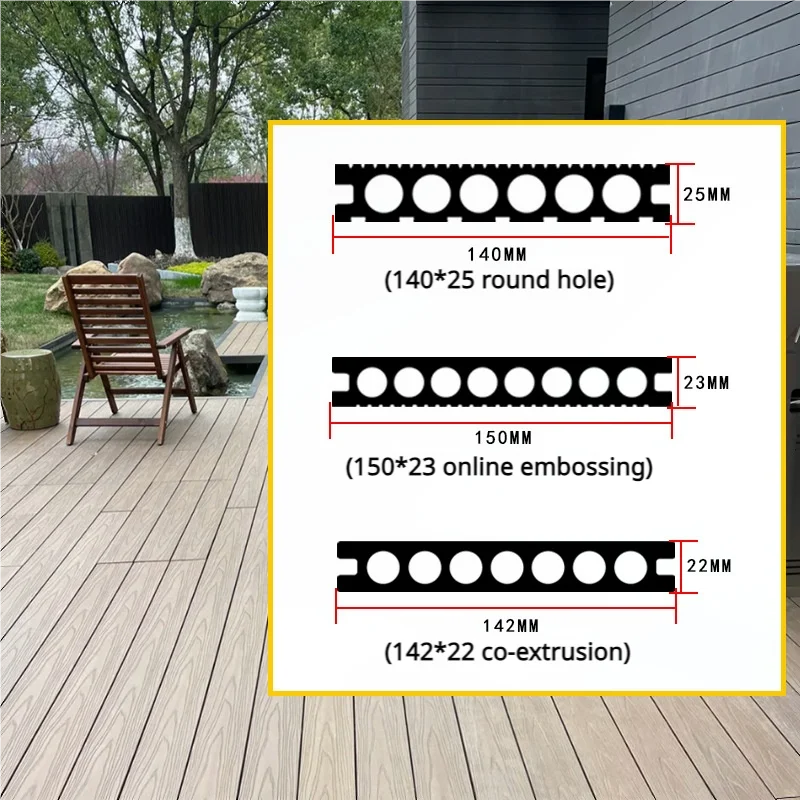 Cheap price high quality outdoor flooring wood plastic composite flooring & accessories wpc decking decking tiles
